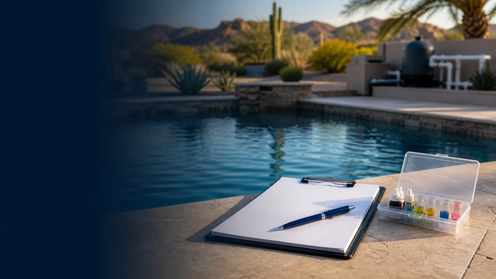 Clear swimming pool in Arizona